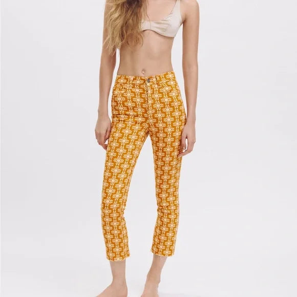 Zara Hardal Desenli Kadın Pantolon XS