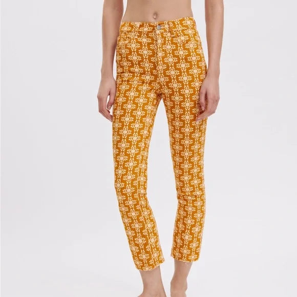 Zara Hardal Desenli Kadın Pantolon XS