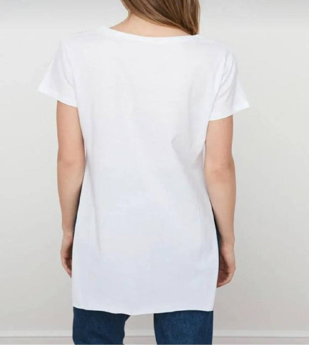 Fk.Pynappel Kadın Beyaz V Yaka T-Shirt M