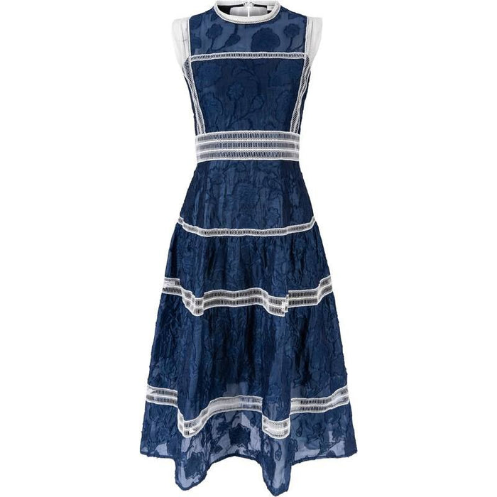 İpekyol Lacivert Jakarlı Kadın Elbise S