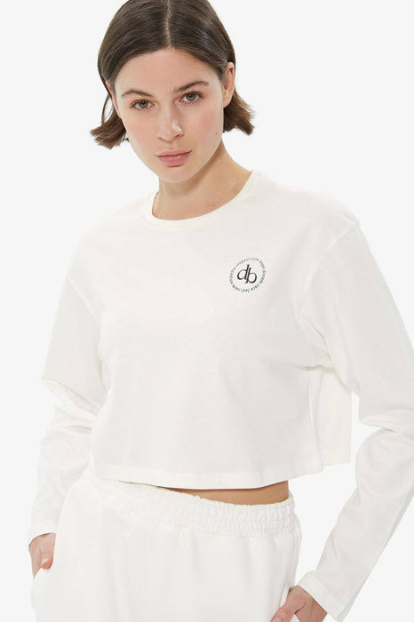 Dahlia Bianca Beyaz Crop Kadın T-Shirt S