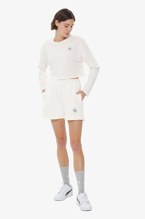 Dahlia Bianca Beyaz Crop Kadın T-Shirt S