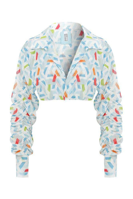 Ace Nayman Mavi Tül Kadın Takım Üst Pantolon S