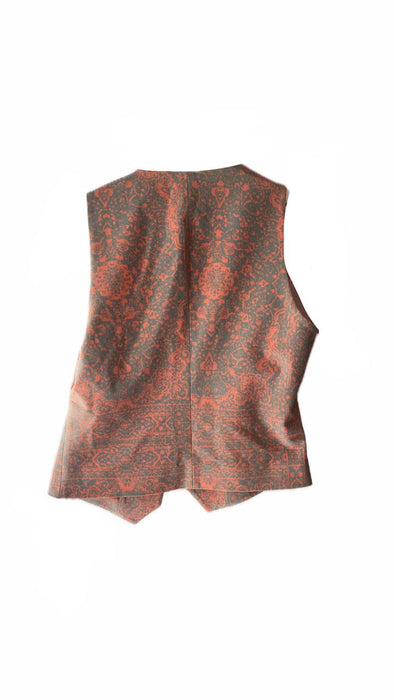 Les Benjamins Turuncu Gri Kadın Yelek XS