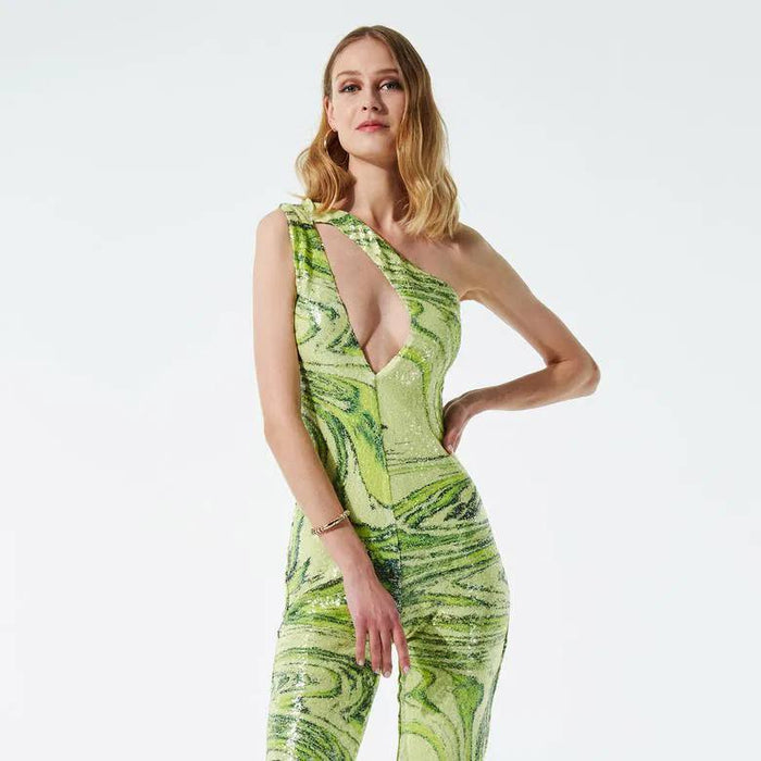 Jadem Yeşil Kadın Tulum XS