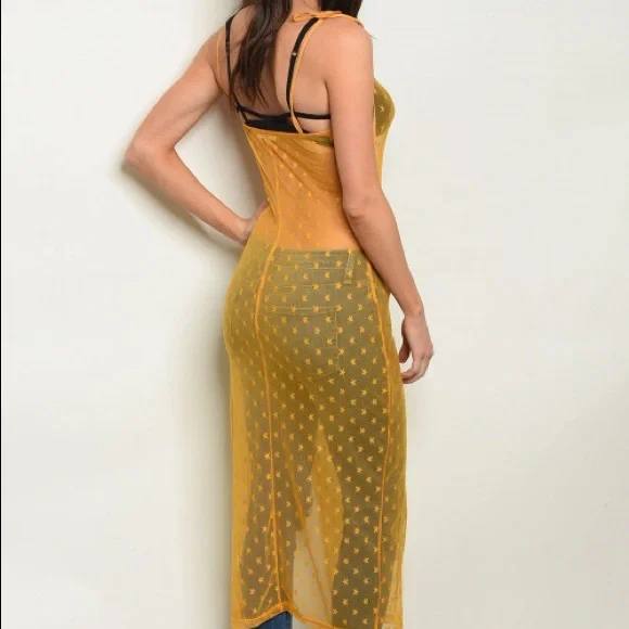 Wind Honey Sarı Kadın Plaj Elbisesi S