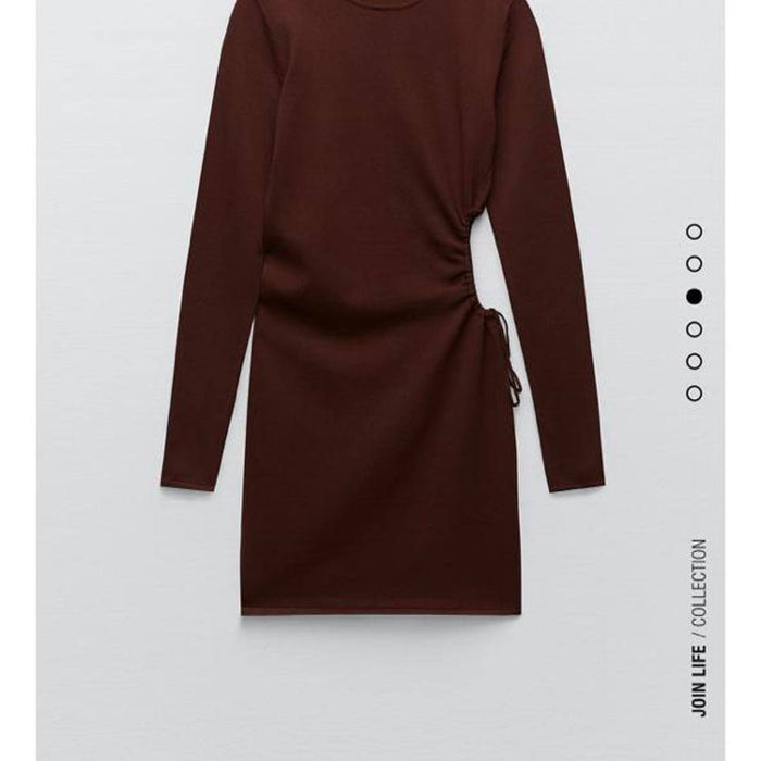 Zara Kahverengi Kadın Elbise M