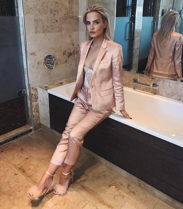 Topshop Pembe Kadın Ceket Pantolon Takım S