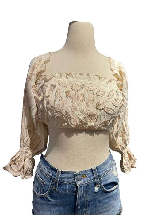 Free People Krem Kadın Bluz S