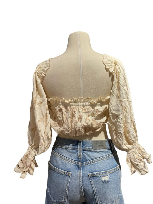 Free People Krem Kadın Bluz S