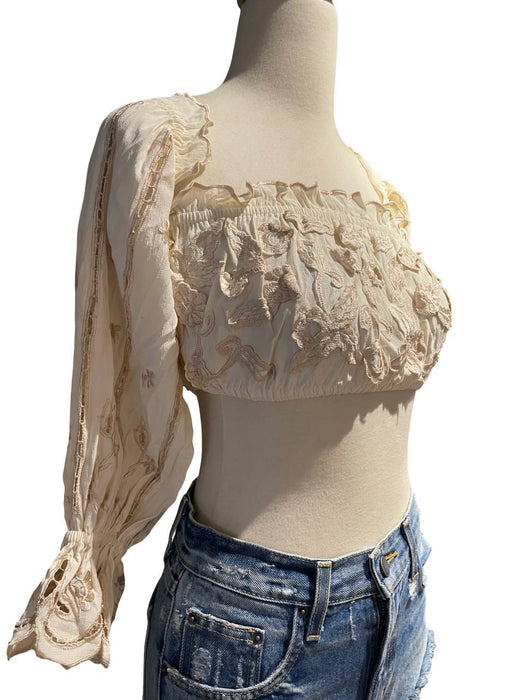 Free People Krem Kadın Bluz S