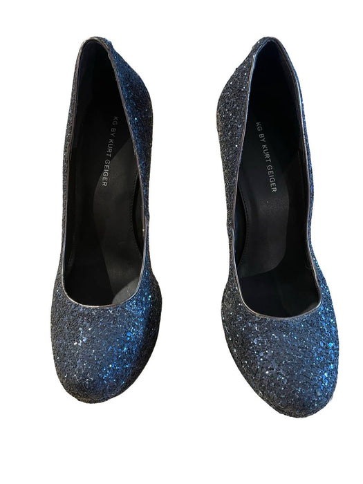 Kurt Geiger Mavi Simli Kadın Topuklu Ayakkabı 39