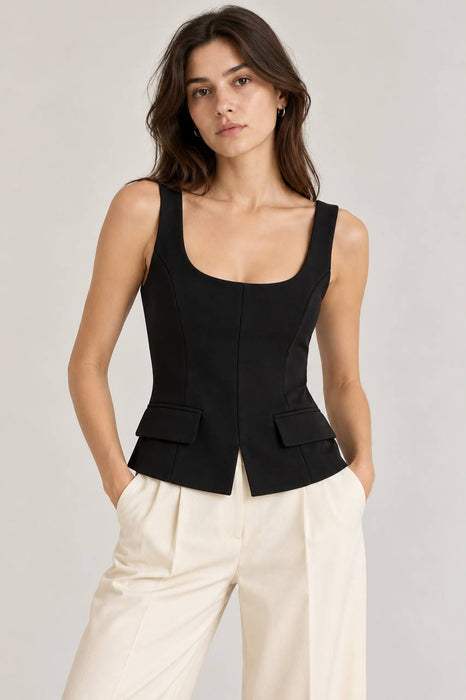 Trendyol X Muse For All Siyah Askılı Kadın Bluz XS