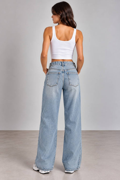 Mango mavi kadın denim pantolon – 2. görsel