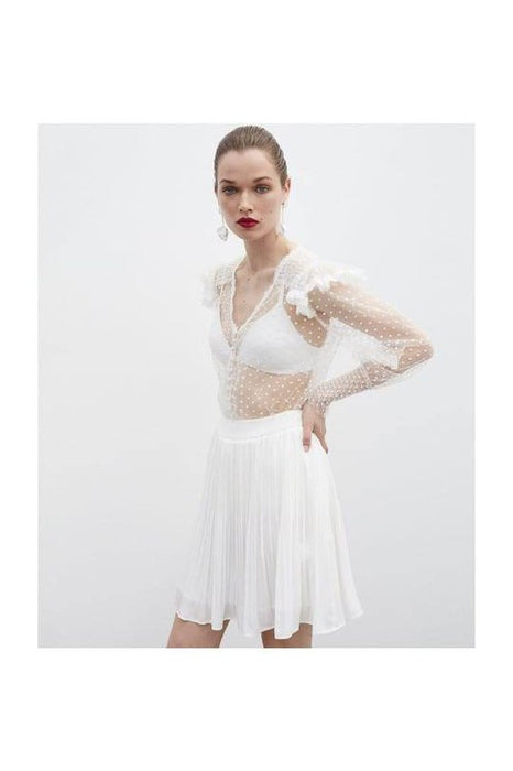 İpekyol Beyaz Kadın Bluz S