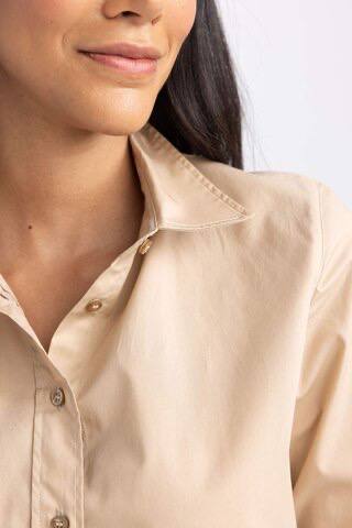 Defacto Bej Kadın Gömlek L