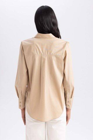 Defacto Bej Kadın Gömlek L