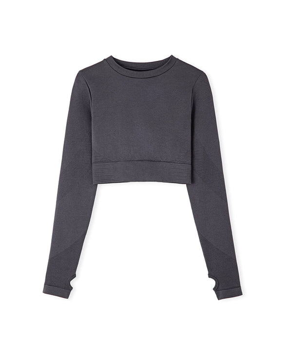 Twist Gri Kadın Uzun Kollu T -Shirt S