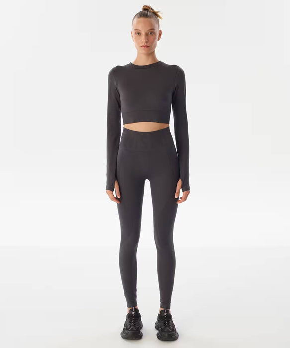 Twist Gri Kadın Uzun Kollu T -Shirt S