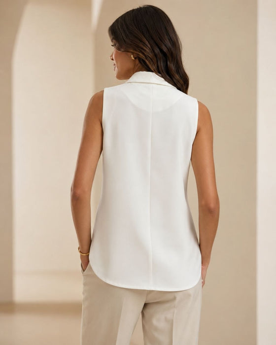 City Pearl Beyaz Kadın Yelek M/L