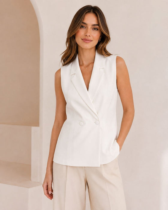 City Pearl Beyaz Kadın Yelek M/L