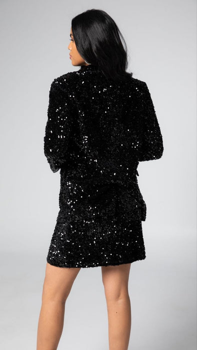 Zara Siyah Kadın Payetli Ceket XS