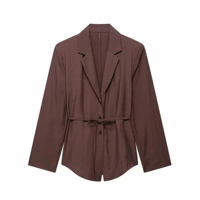 Zara Kahverengi Kadın İnce Kumaş Blazer Ceket  XS