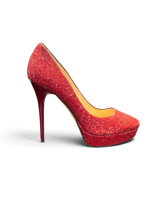 Jimmy Choo Kırmızı Kadın Taşlı Topuklu Ayakkabı