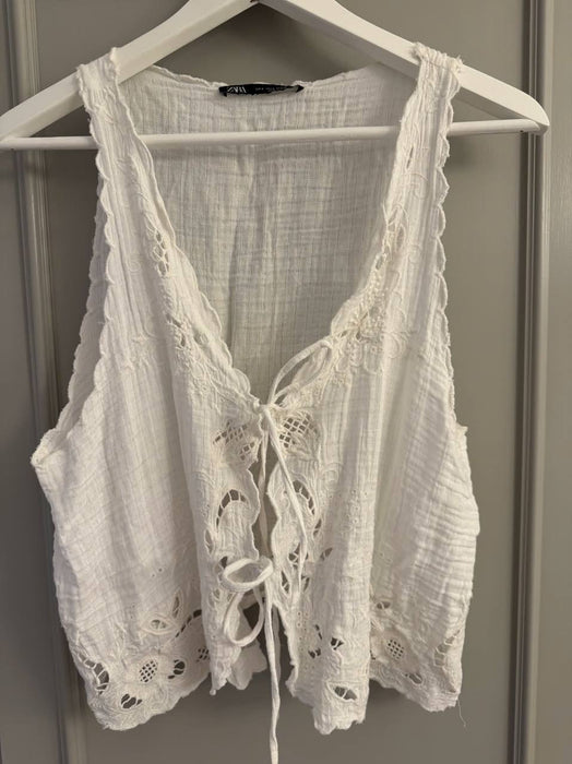 Zara Ekru Kadın Bluz S