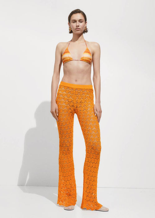 Mango Turuncu Kadın Pantolon M
