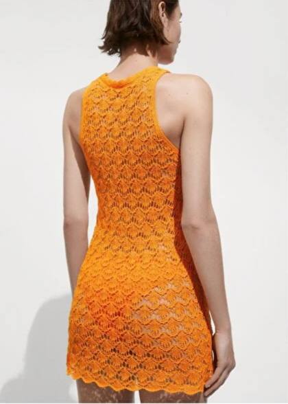 Mango Turuncu Kadın Pantolon M