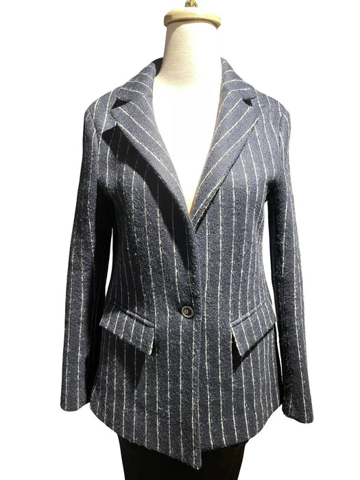 Network Lacivert Çizgili Kadın Ceket S