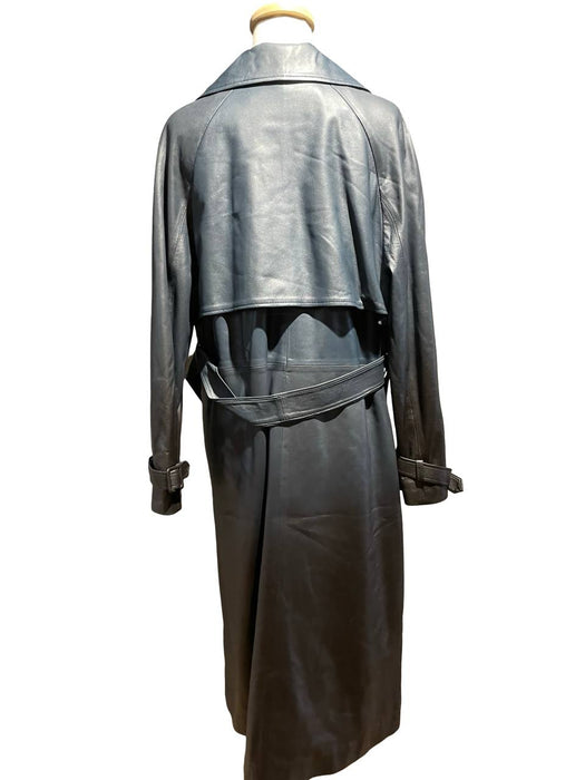 Network Lacivert Kadın Deri Trençkot S