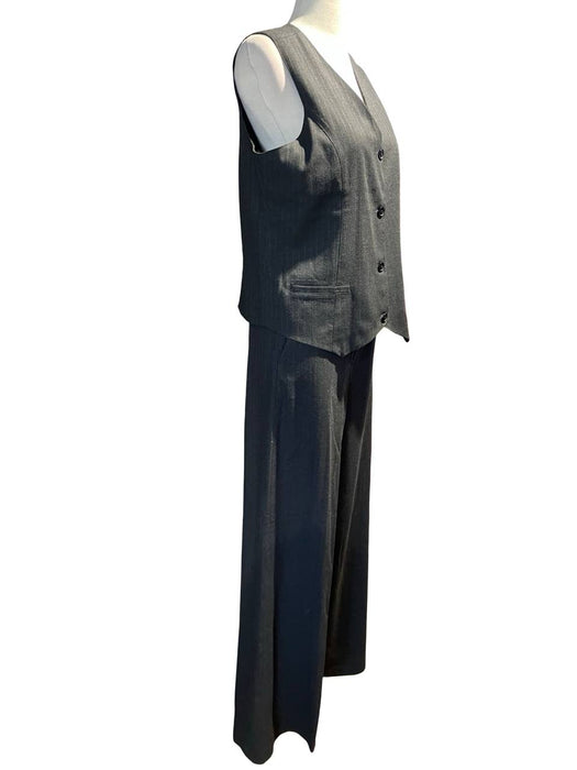 Antrasit Kadın Pantolon Yelek Takım M