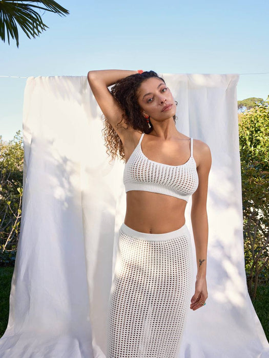 Faraway Beyaz Kadın Bralet XS/S