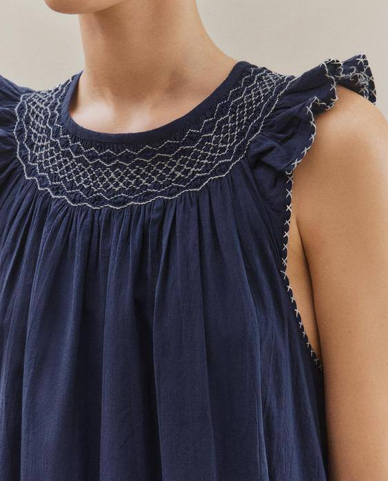 Zara Home Lacivert Kadın Elbise XS