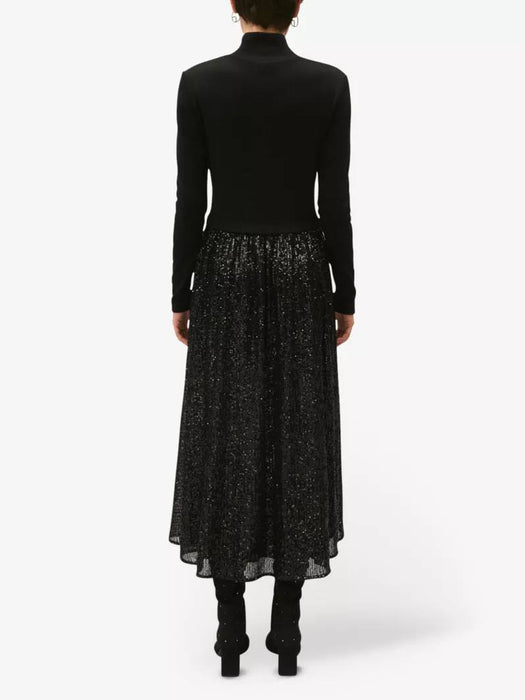 Claudie Pierlot Siyah Kadın Uzun Kollu Elbise XS
