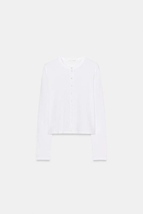 Zara Beyaz Kadın Uzun Kollu Tshirt S