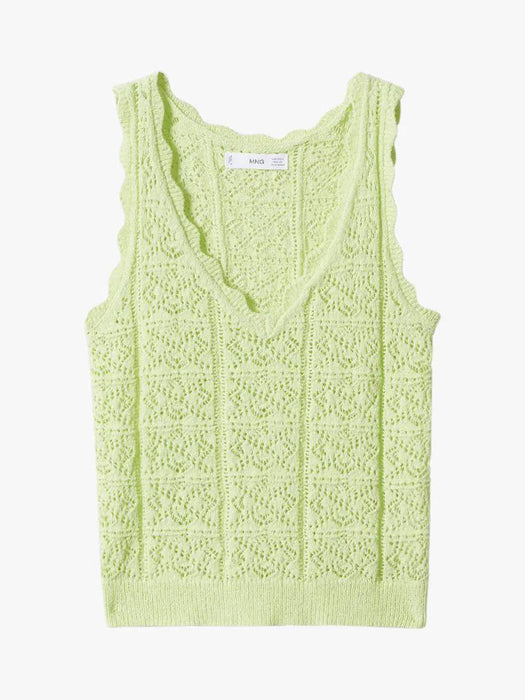 Mango Yeşil Kadın Örgü Bluz XS