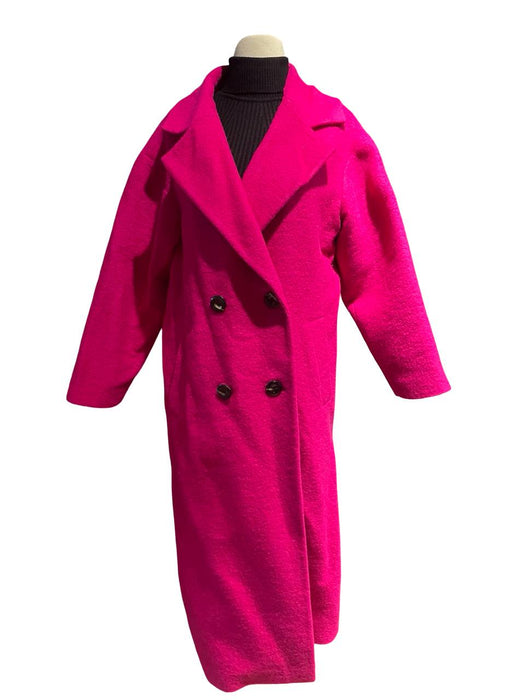 Beymen Pembe Kadın Yün Keçe Palto XS