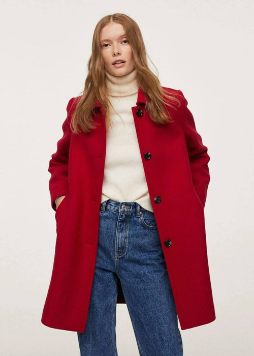 Mango Kırmızı Kadın Palto XS