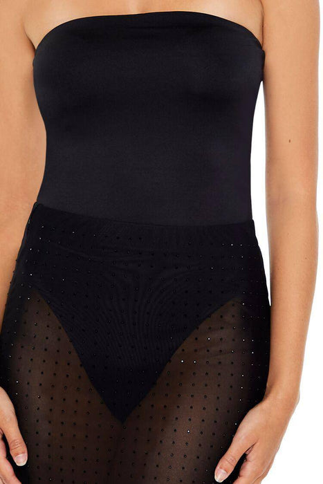 Forever 21 Siyah Kadın Transparan Midi Etek S