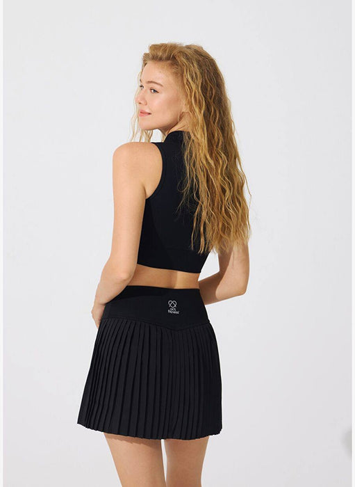 Act Fitness Siyah Kadın Fermuarlı Crop M