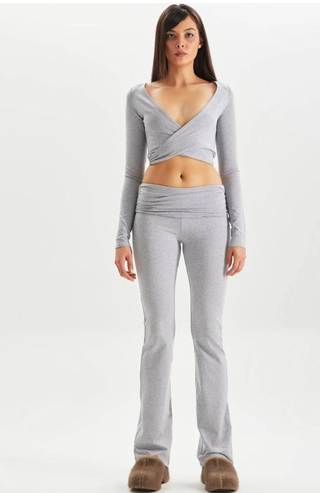 Barbarian Gri Kadın Crop XS/S