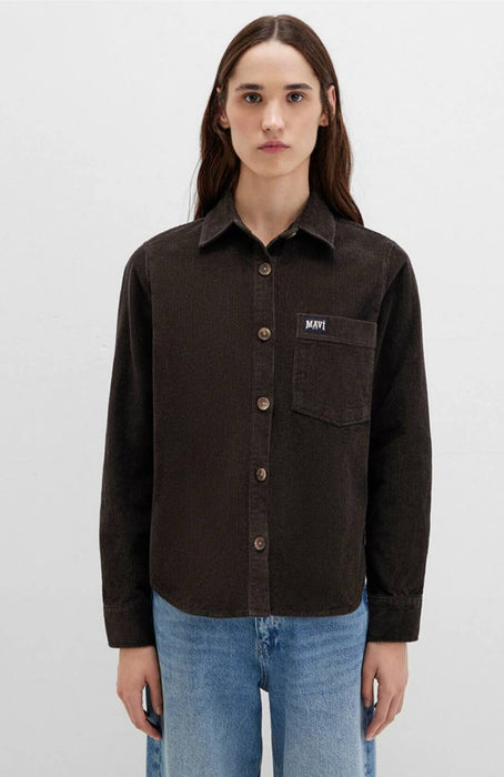 Mavi Kahverengi Kadın Gömlek L