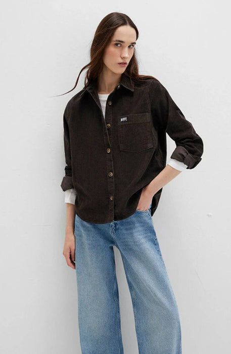 Mavi Kahverengi Kadın Gömlek L