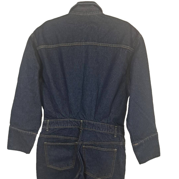 Zara Lacivert Kadın Denim Tulum S