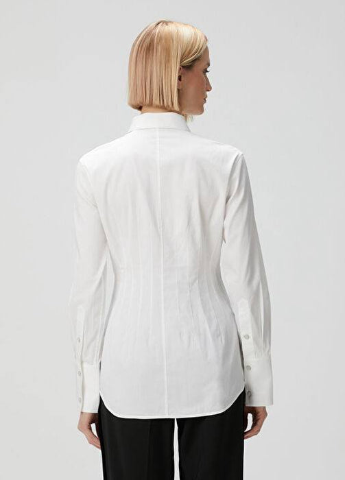 Helmut Lang Beyaz Kadın Poplin Gömlek