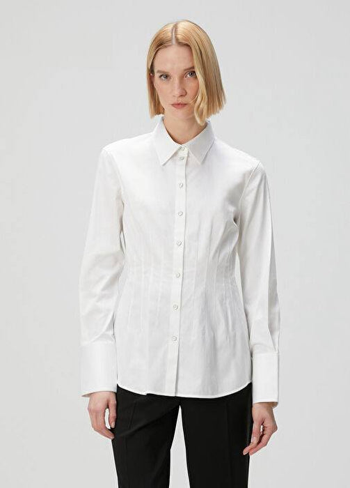 Helmut Lang Beyaz Kadın Poplin Gömlek