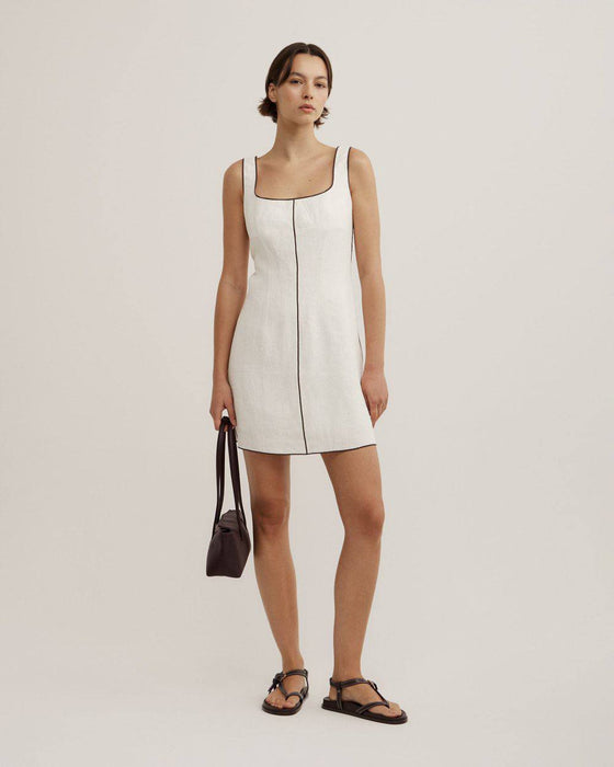 Massimo Dutti Beyaz Kadın Elbise XS